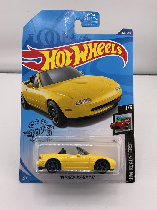 Hot Wheels 1991 Mazda MX-5 Miata 2017 Mattel