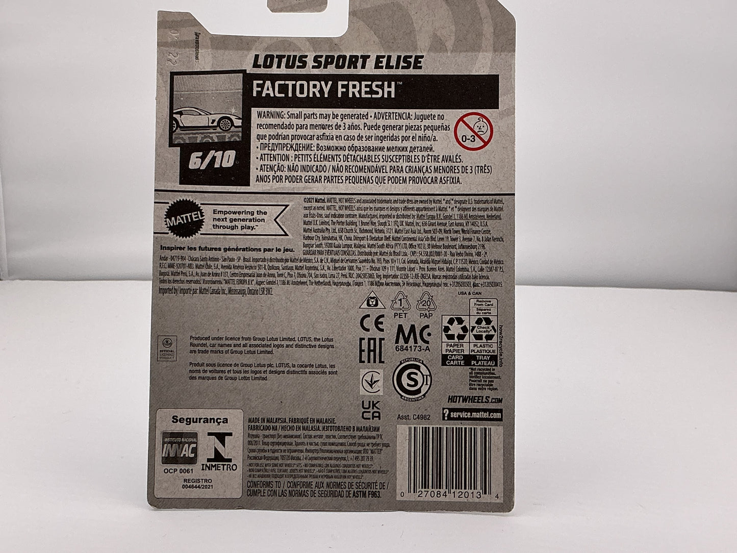 Hot Wheels Lotus Sport Elise 2021 Mattel (White)