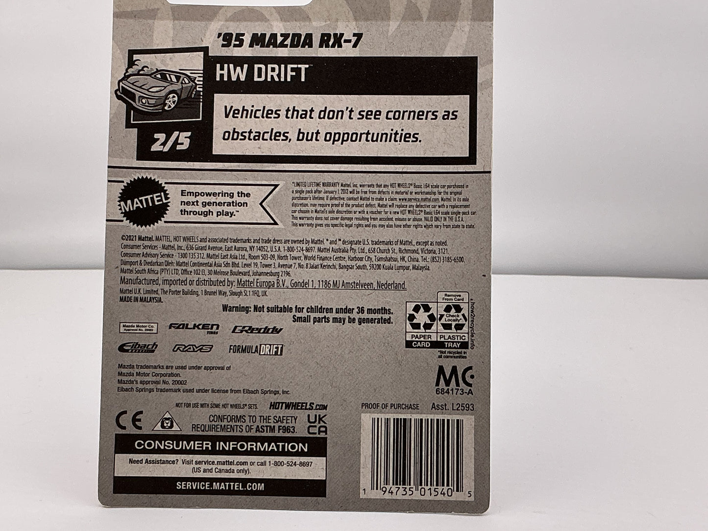 Hot Wheels 1995 Mazda RX-7 2021 Mattel