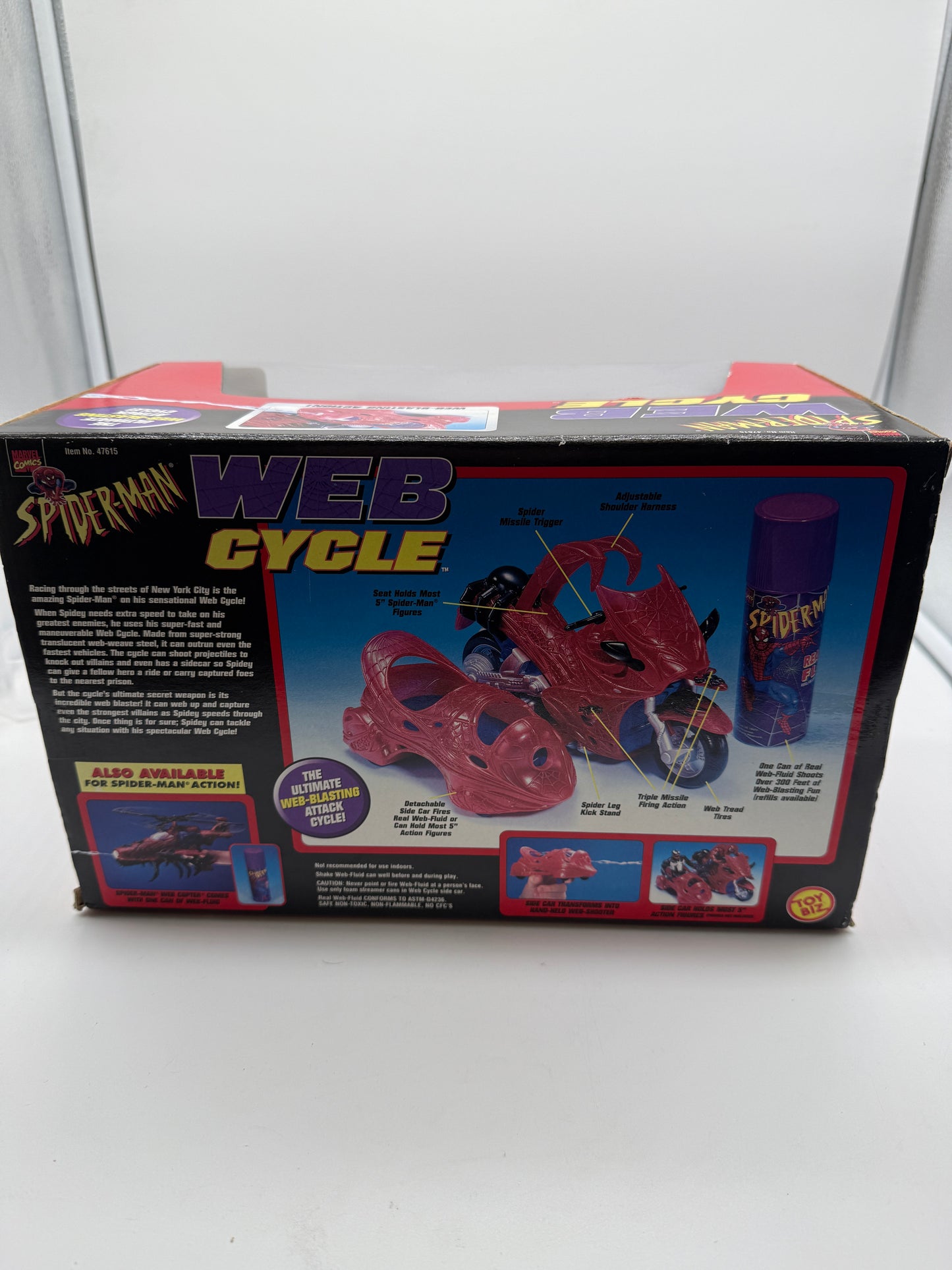 Spider Man Web Cycle 1998 Toy Biz