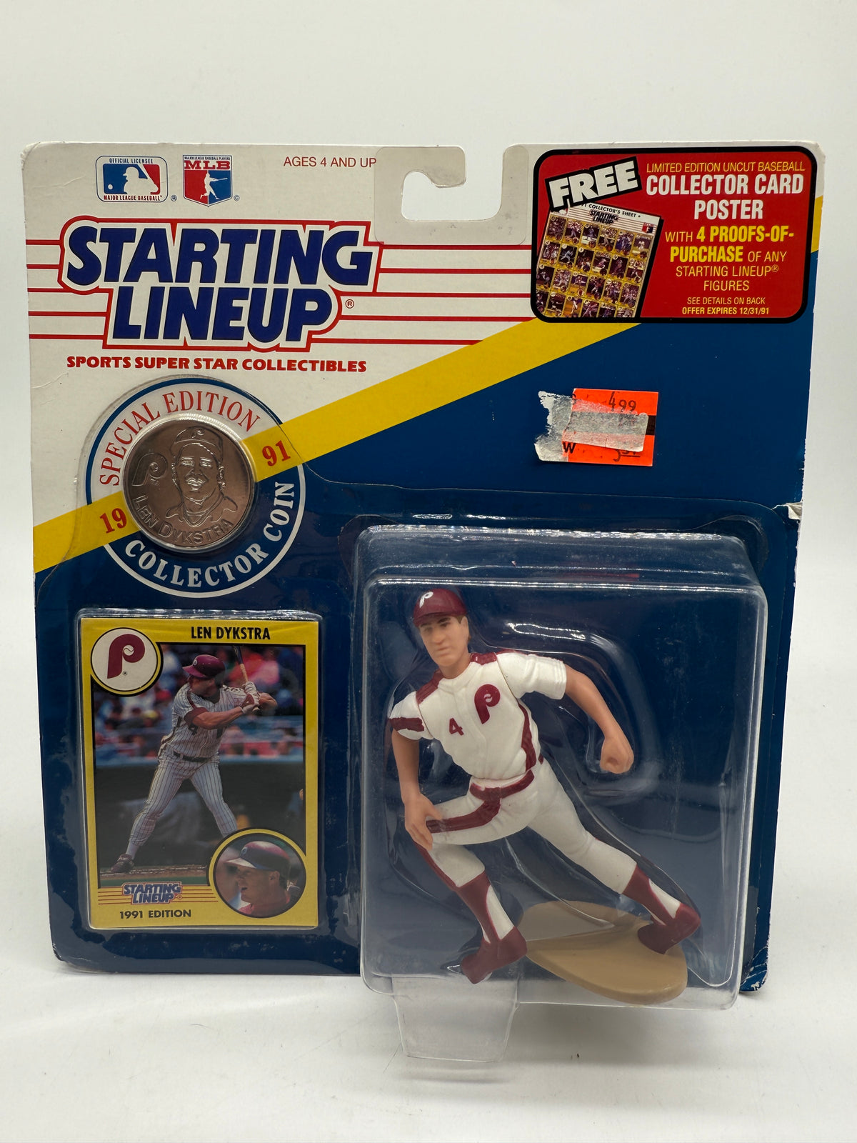 Kenner 1991 MLB Starting Lineup Len Dykstra, photo 1 of 2