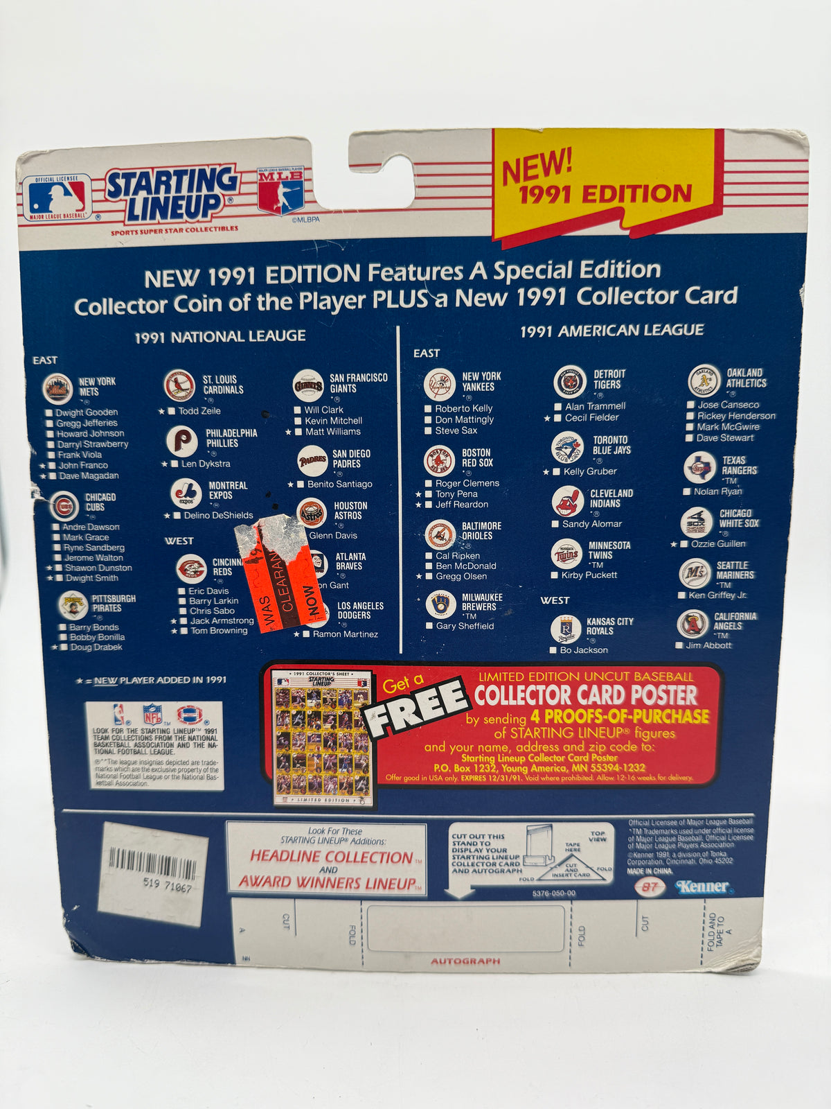 Kenner 1991 MLB Starting Lineup Len Dykstra, photo 2 of 2