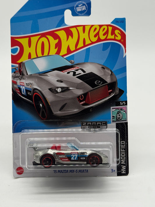 Hot Wheels ‘15 Mazda MX-5 Miata 2021 Mattel (Silver Zamac)