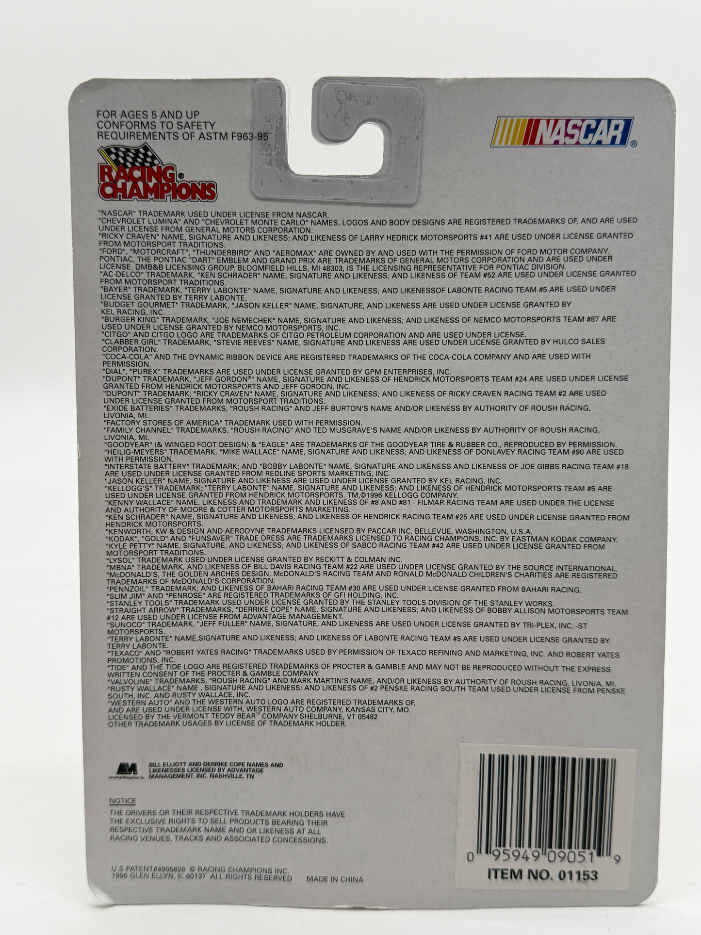 Racing Champions Stock Car Chad Little 1996 NASCAR