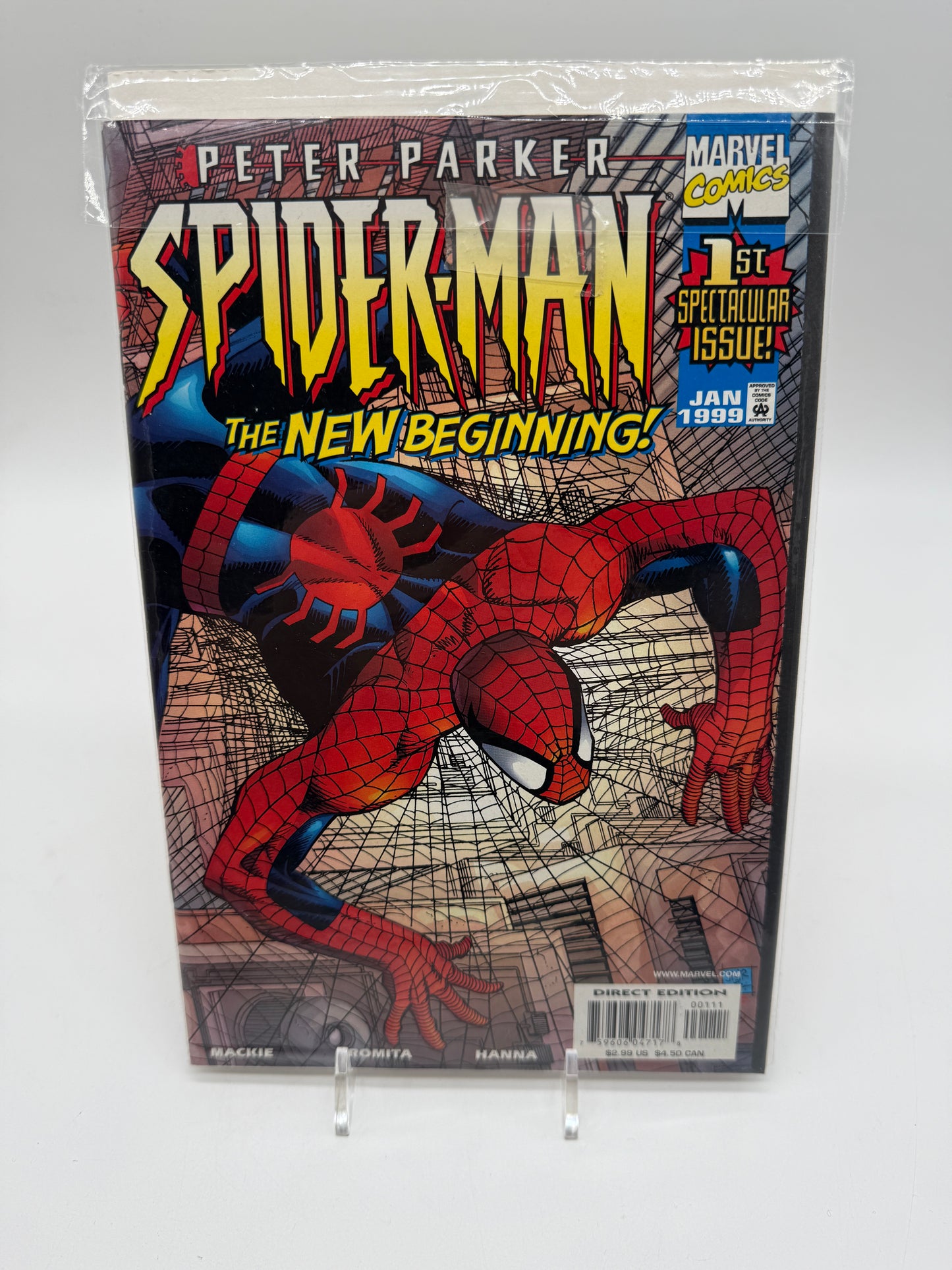 Marvel Comics Peter Parker Spider-Man and Spider-Man The New Beginning Comic Book 1999 Marvel