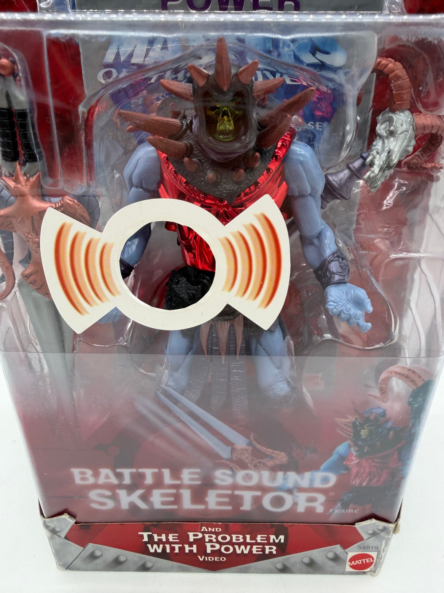 Mattel 2002 Masters of the Universe Battle Sound Skeletor with VHS Video