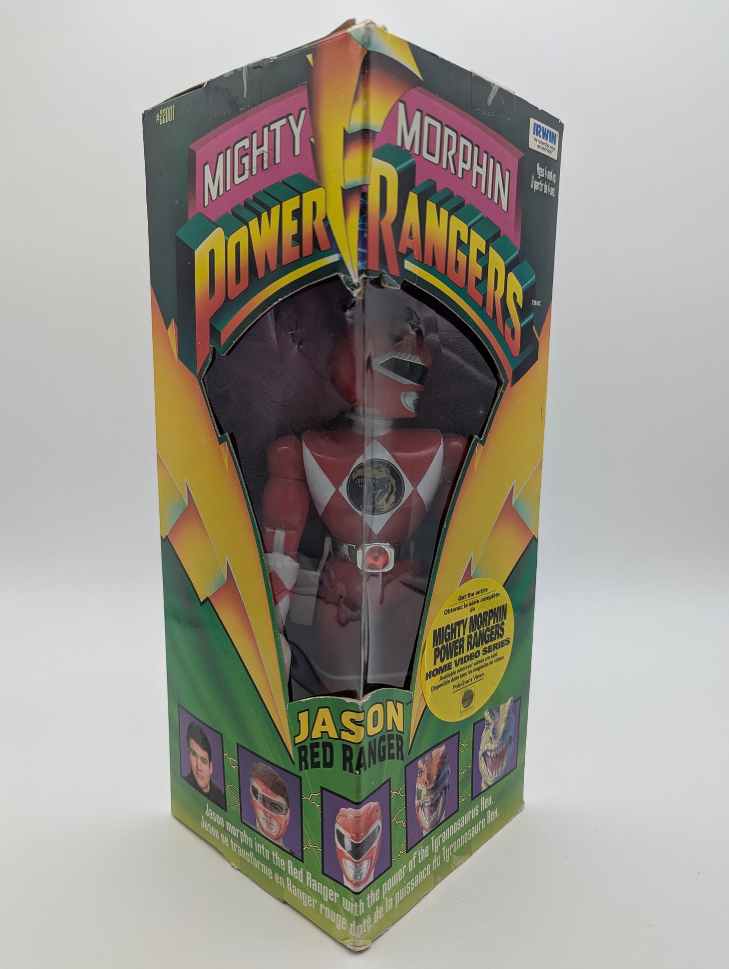 Bandai 1993 Mighty Morphin Power Rangers Jason Red Ranger Action Figure