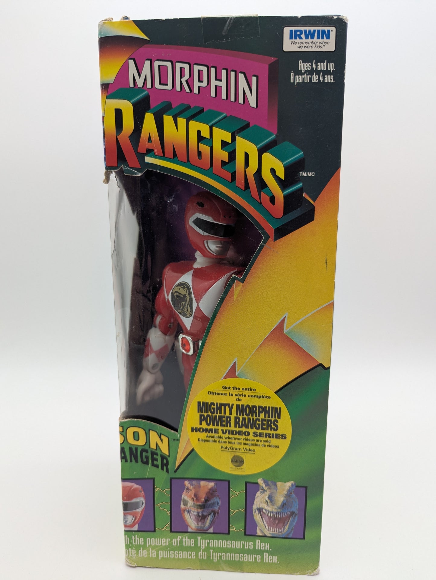 Bandai 1993 Mighty Morphin Power Rangers Jason Red Ranger Action Figure