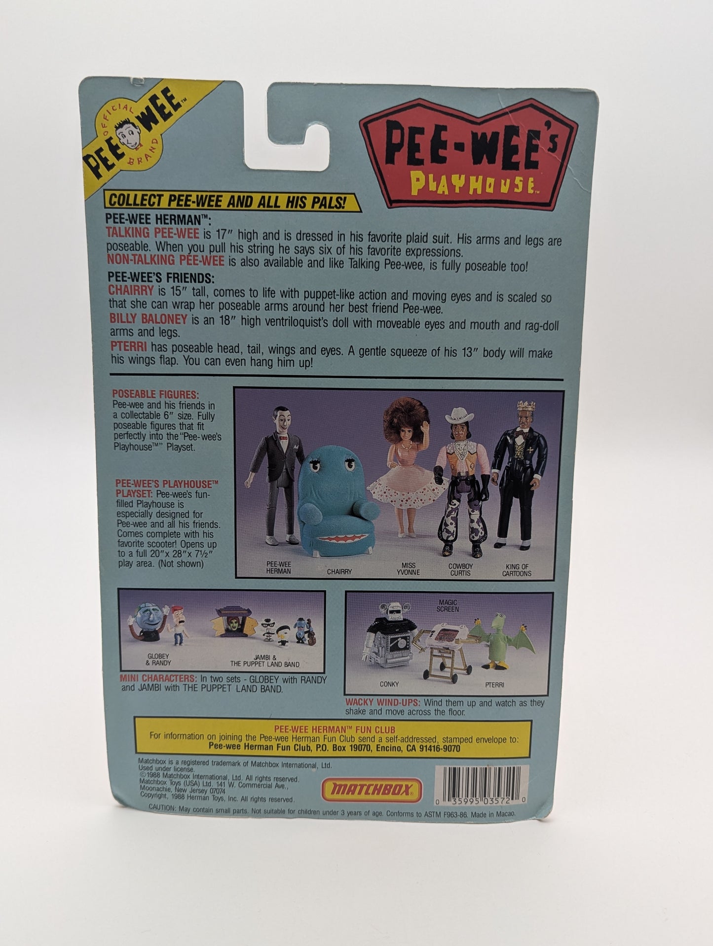 Matchbox 1988 Pee-wee's Playhouse Pterri Action Figure