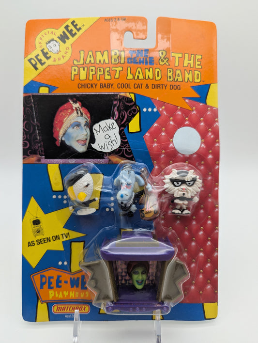 Matchbox 1988 Pee-wee's Playhouse Jambi the Genie & The Puppet Land Band Action Figure