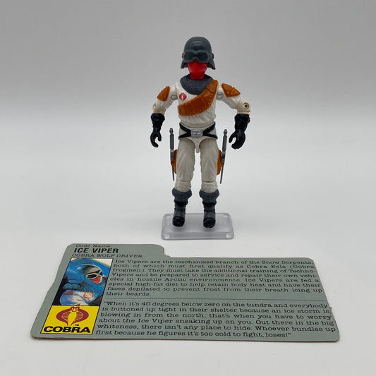 1987 G.I. Joe Ice Viper  (V1) W/Filecard