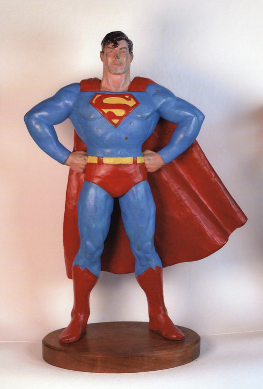 Superman Bronze Pigment Painted Maquette Statue