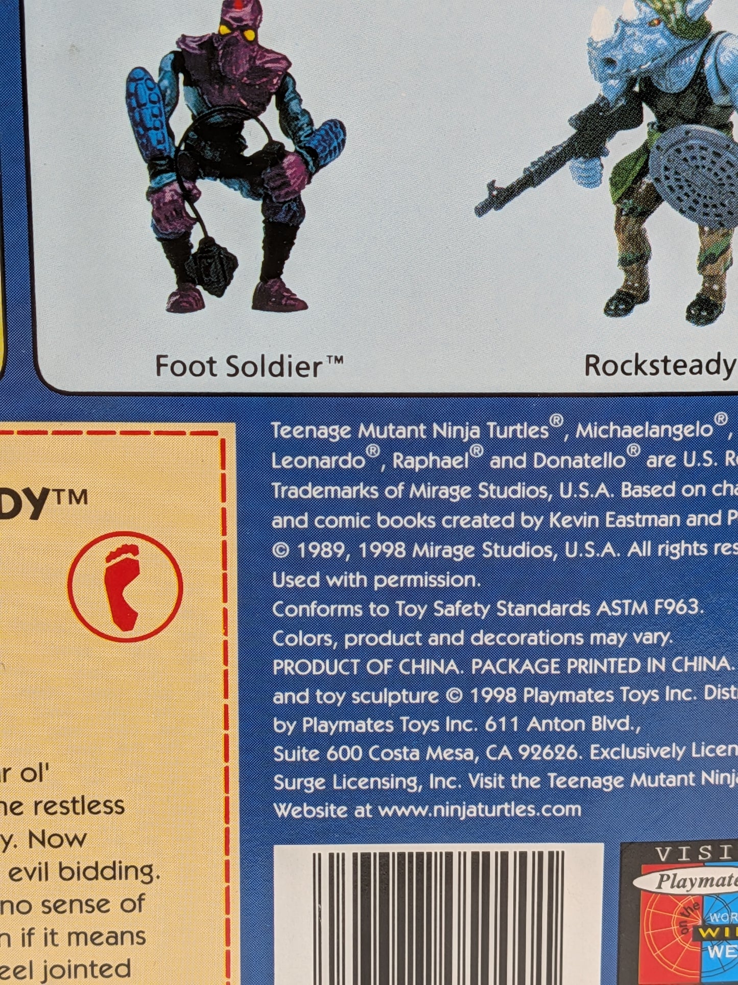 Playmates 1998 Teenage Mutant Ninja Turtles Robotic Rocksteady Action Figure
