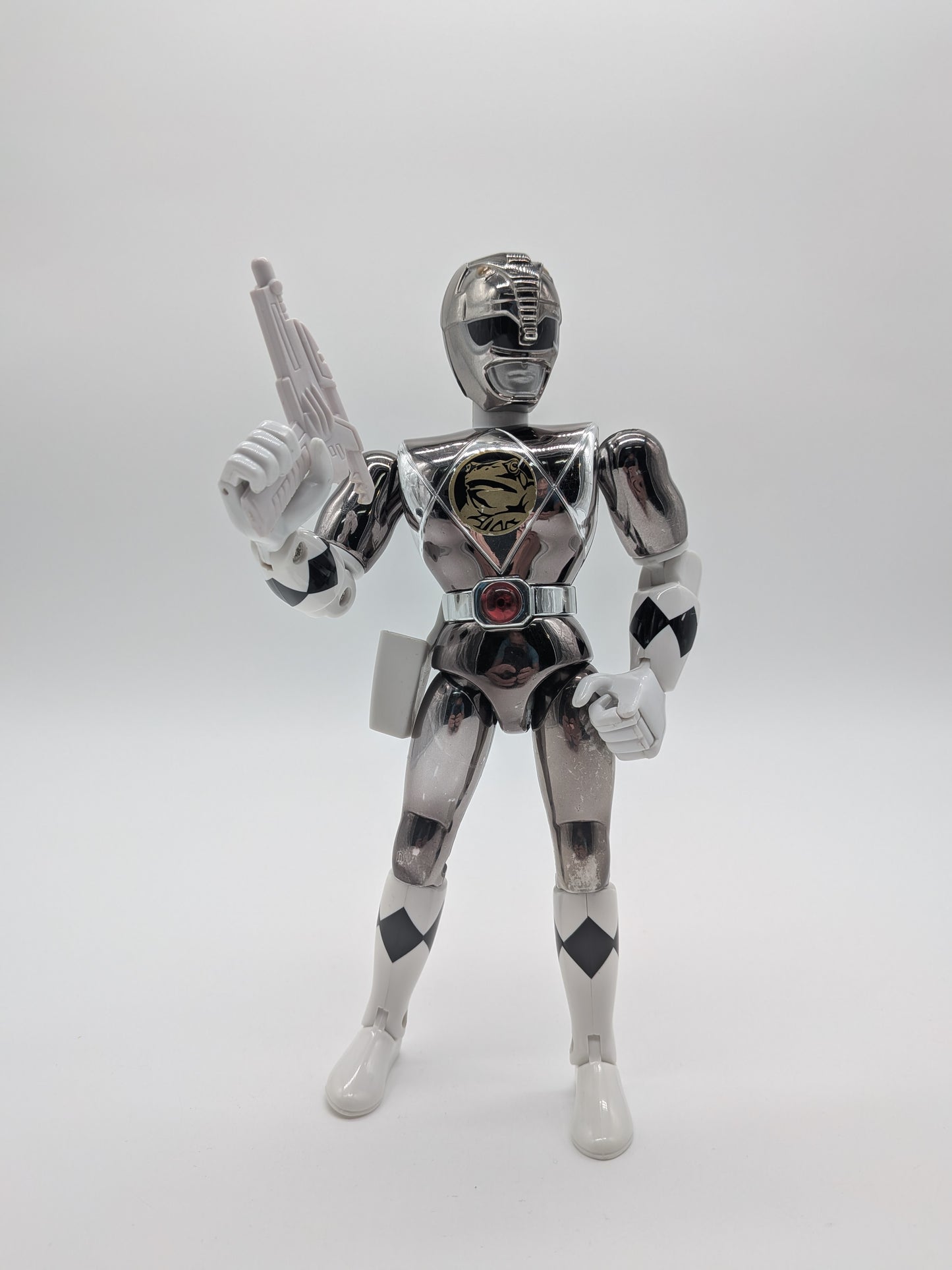 Bandai 1995 Mighty Morphin Power Rangers Movie Black Ranger (Metallic) Action Figure 8.5"