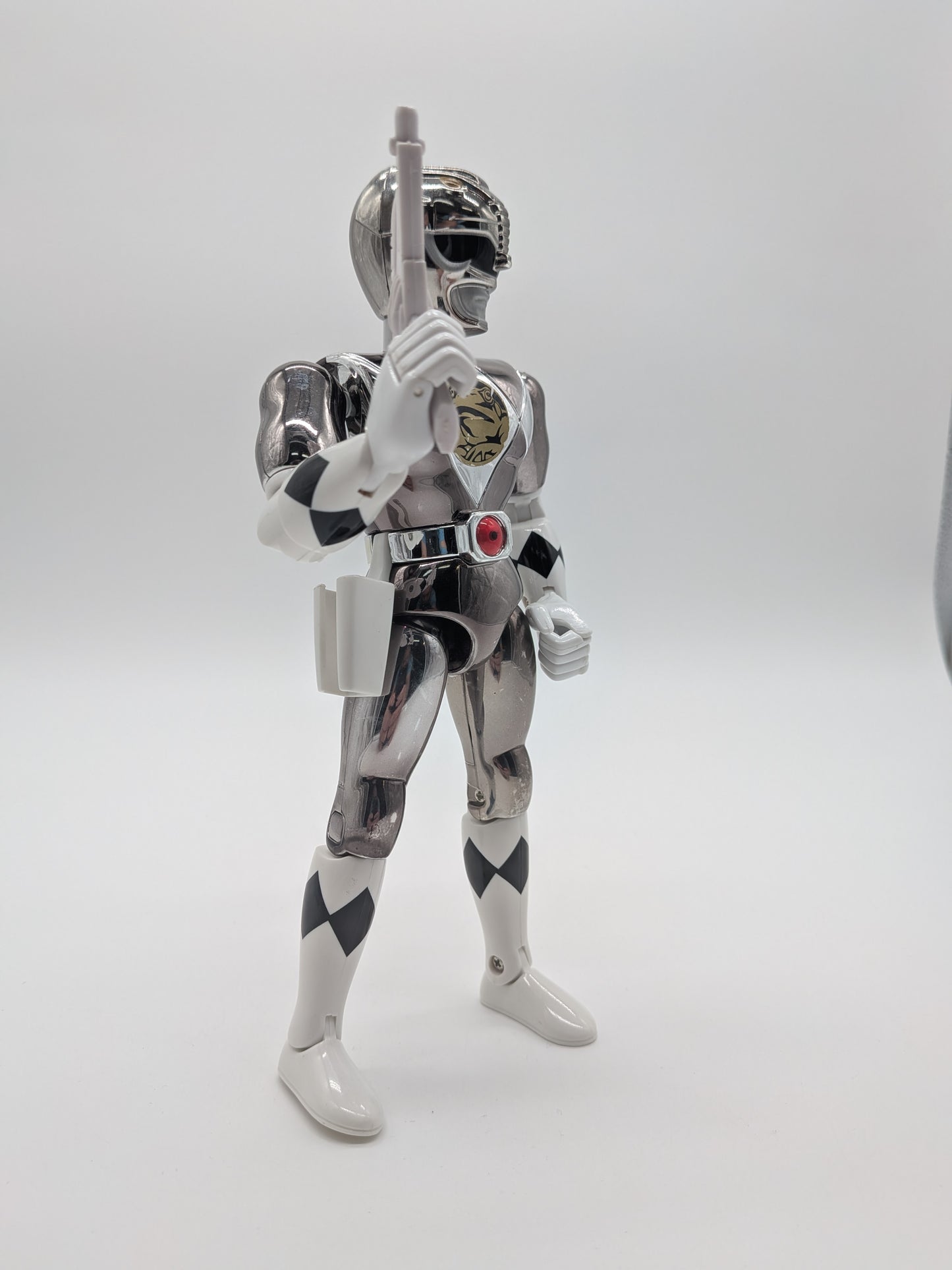 Bandai 1995 Mighty Morphin Power Rangers Movie Black Ranger (Metallic) Action Figure 8.5"