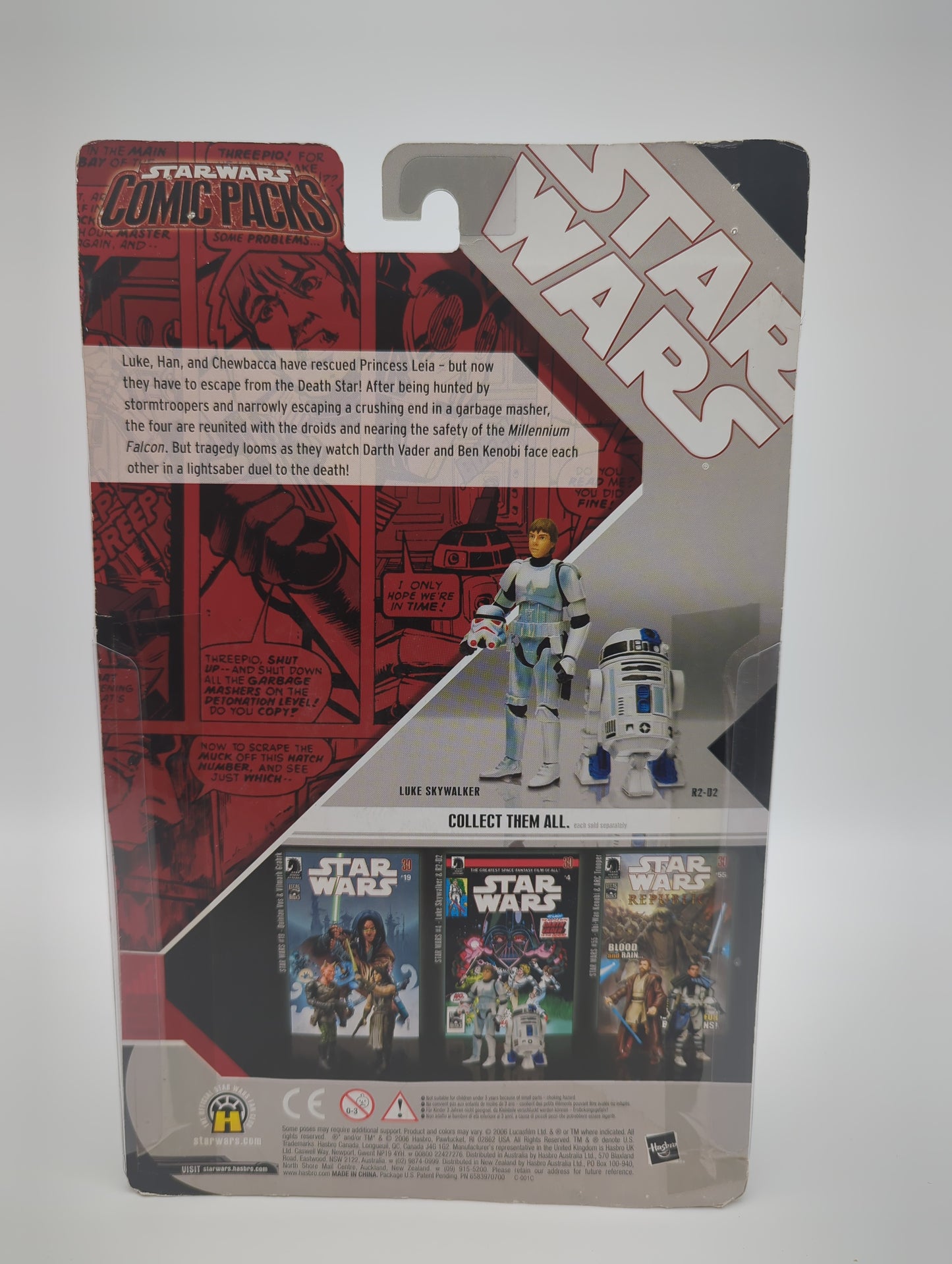 Hasbro Star Wars Comic Packs Star Wars #4 Luke Skywalker and R2-D2 Action Figures With Comic Book