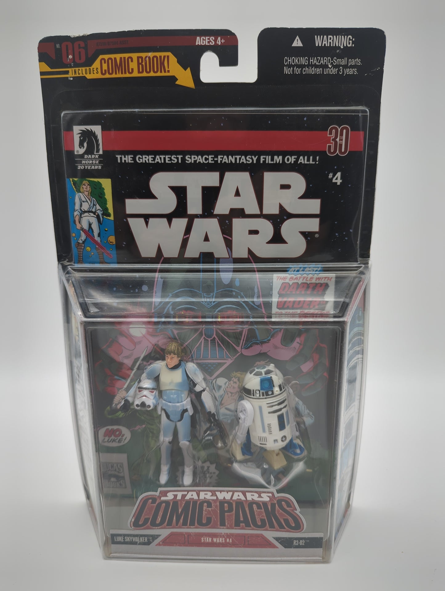 Hasbro Star Wars Comic Packs Star Wars #4 Luke Skywalker and R2-D2 Action Figures With Comic Book