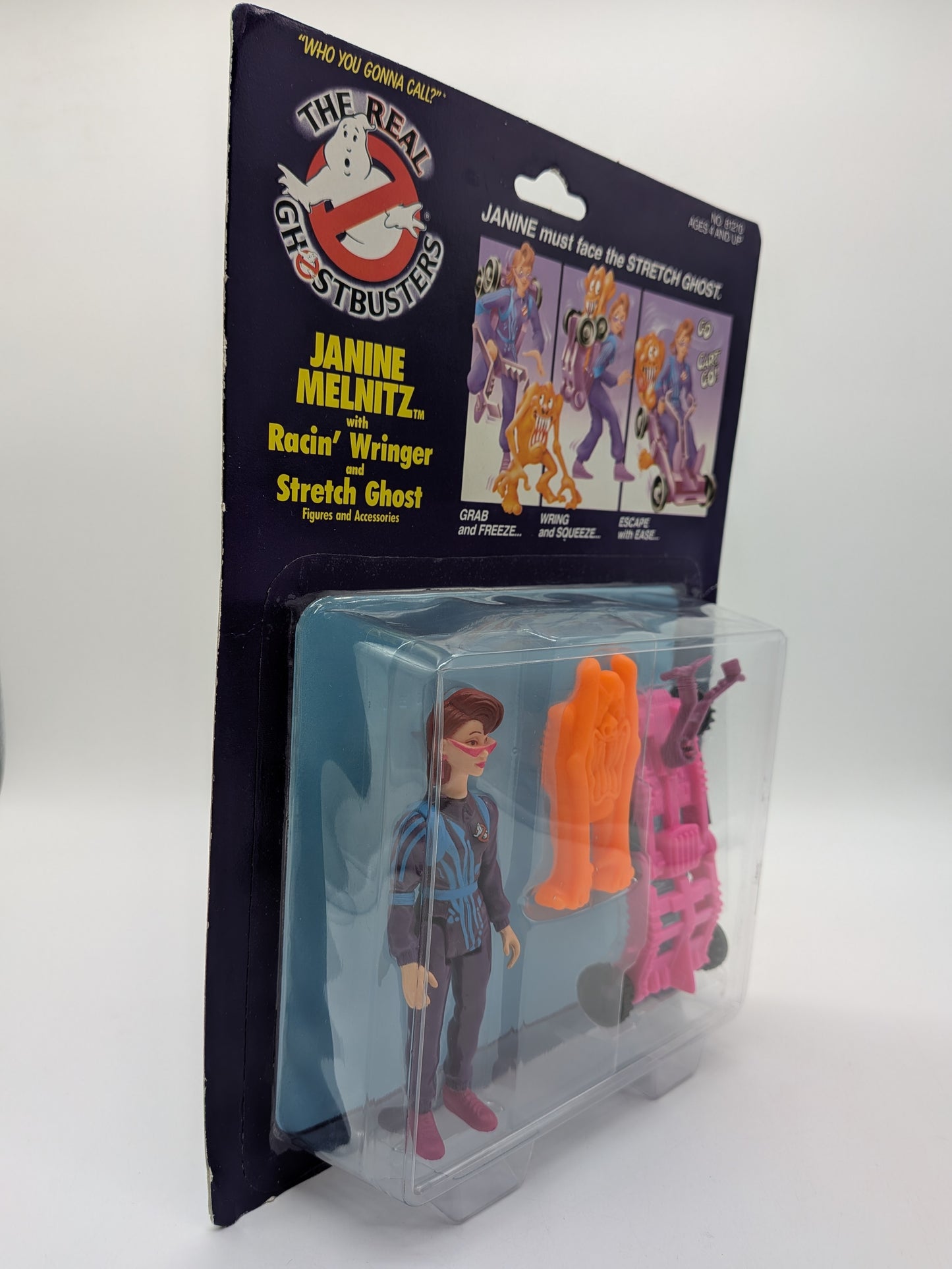 Kenner 1986 The Real Ghostbusters Janine Melnitz with Racin' Wringer and Stretch Ghost Action Figure