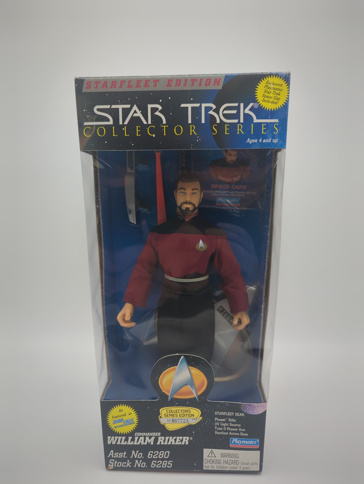 Playmates 1995 Star Trek Collector Series Commander William Riker Action Figure