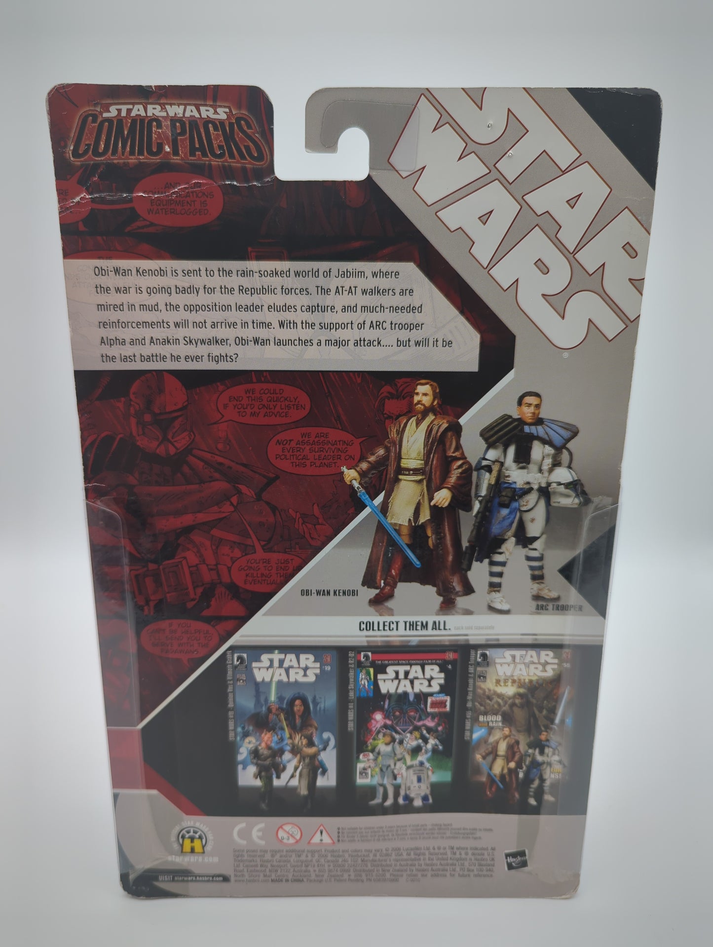 Hasbro Star Wars Comic Packs Star Wars Republic #55 Obi-Wan Kenobi and Arc Trooper Action Figures With Comic Book