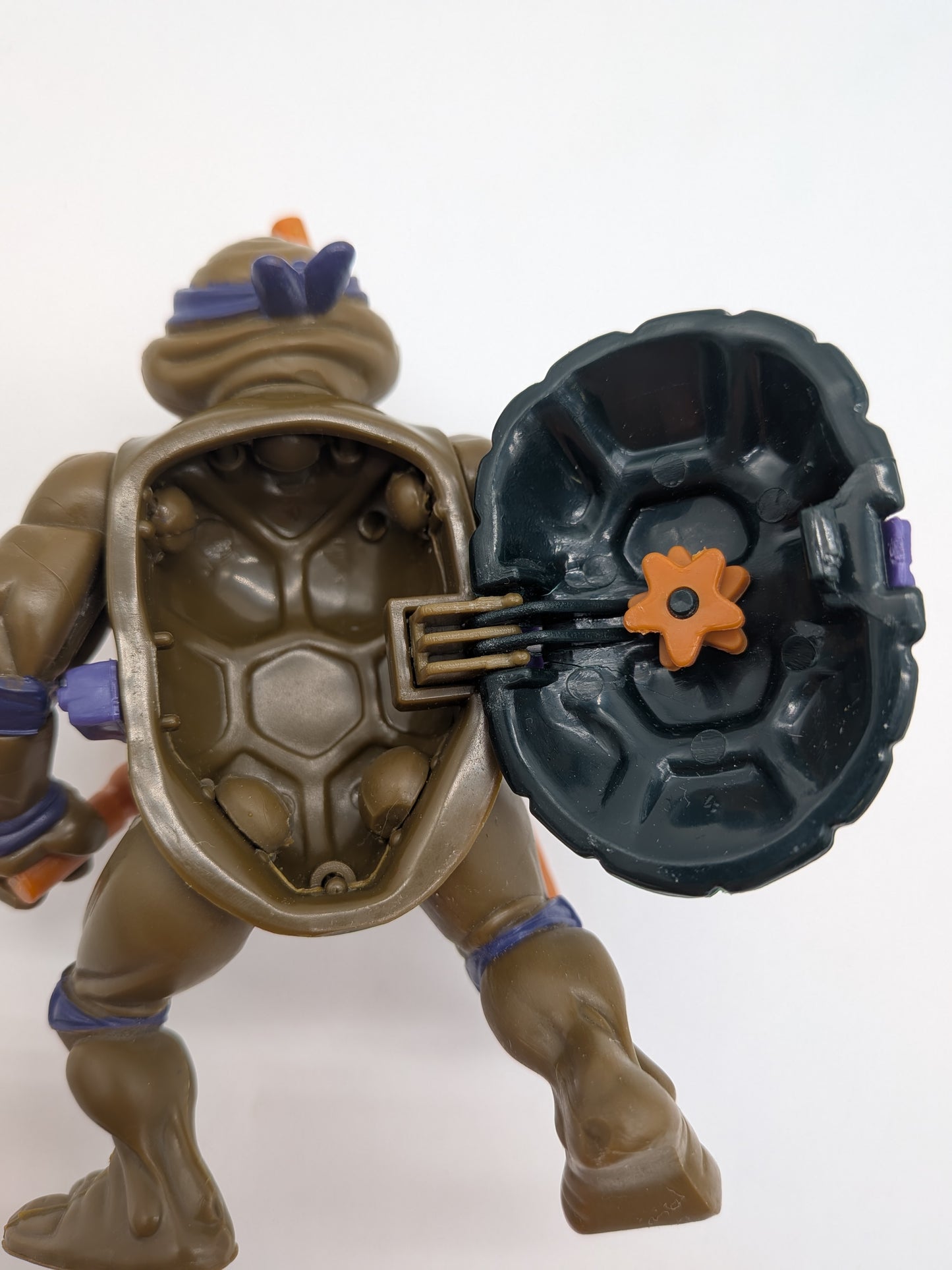 Playmates 1990 Teenage Mutant Ninja Turtles Storage Shell Donatello Action Figure