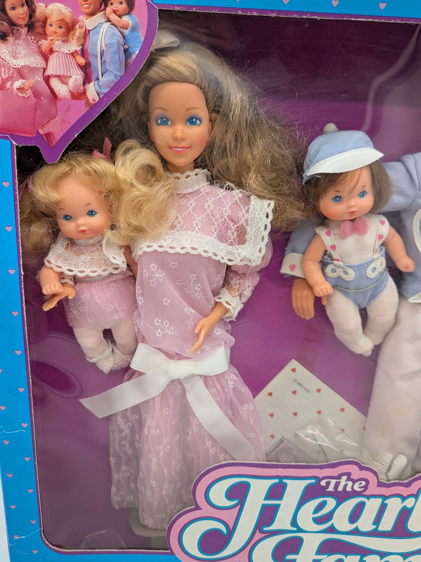 Mattel 1984 Barbie Doll's Friends! The Heart Family Mom, Dad & Babies Doll set