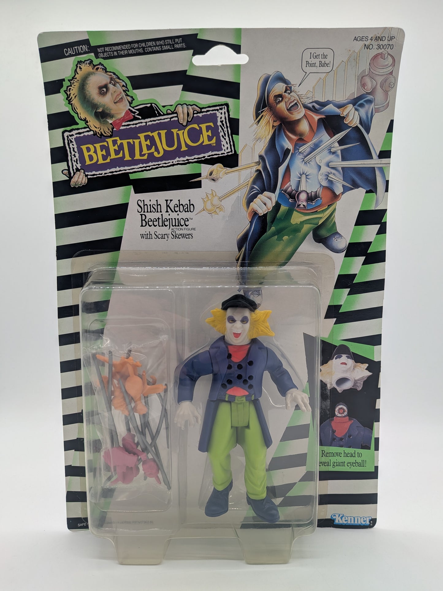 Kenner 1989 Beetlejuice Shish Kebab Beetlejuice with Scary Skewers Action Figure