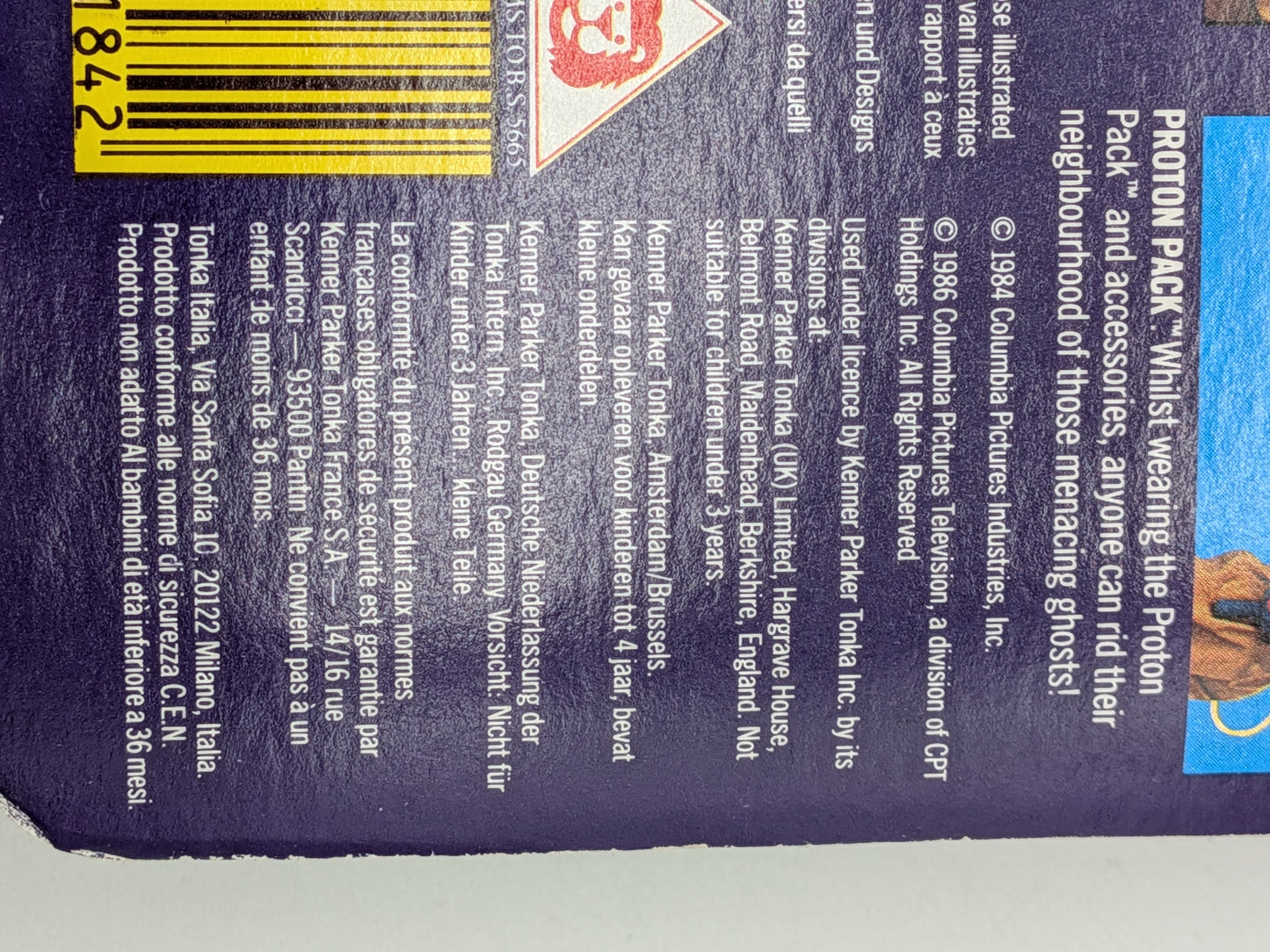 Columbia Pictures Television Used Under License Kenner 1986 The Real Ghostbusters Ray Stantz and Jail Jaw Ghost Action Figure (UK Variant)