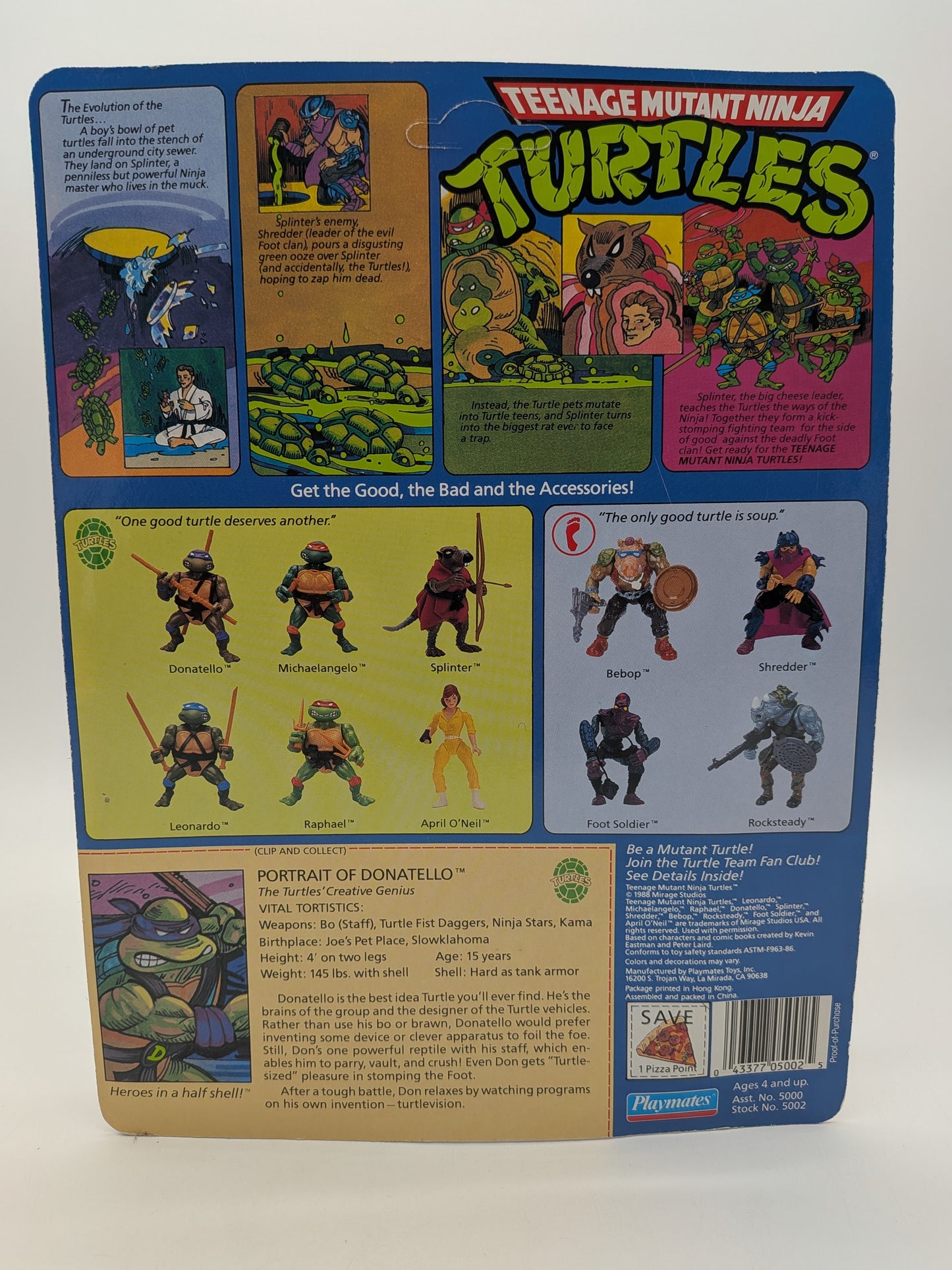 Playmates 1988 Teenage Mutant Ninja Turtles Donatello Action Figure