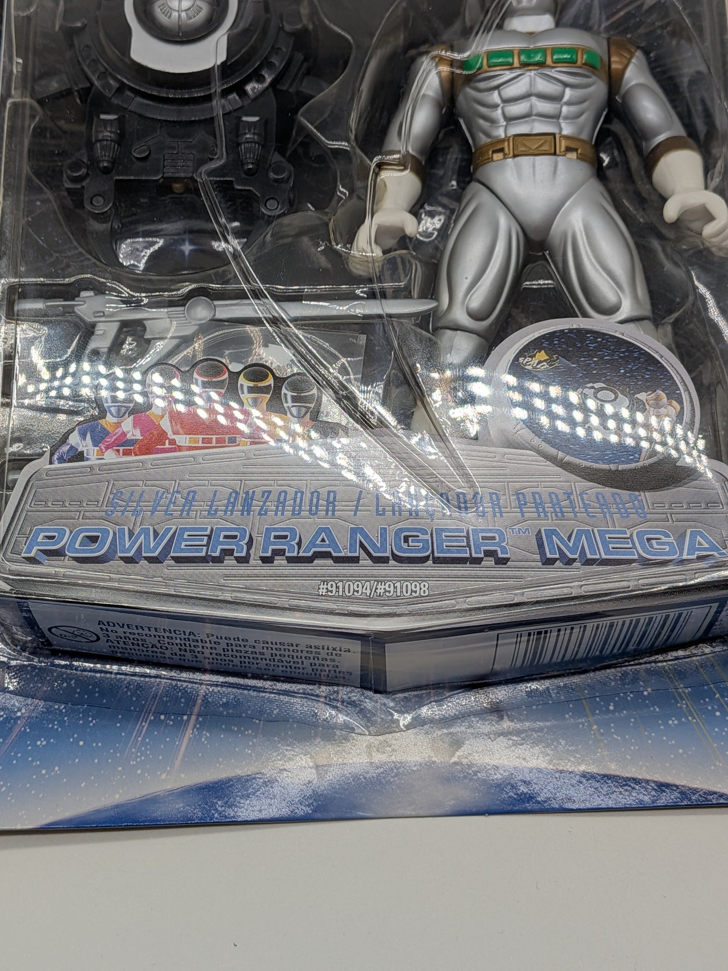 Mattel 2000 Power Rangers in Space Silver Lanzador Action Figure (Latin America Version)