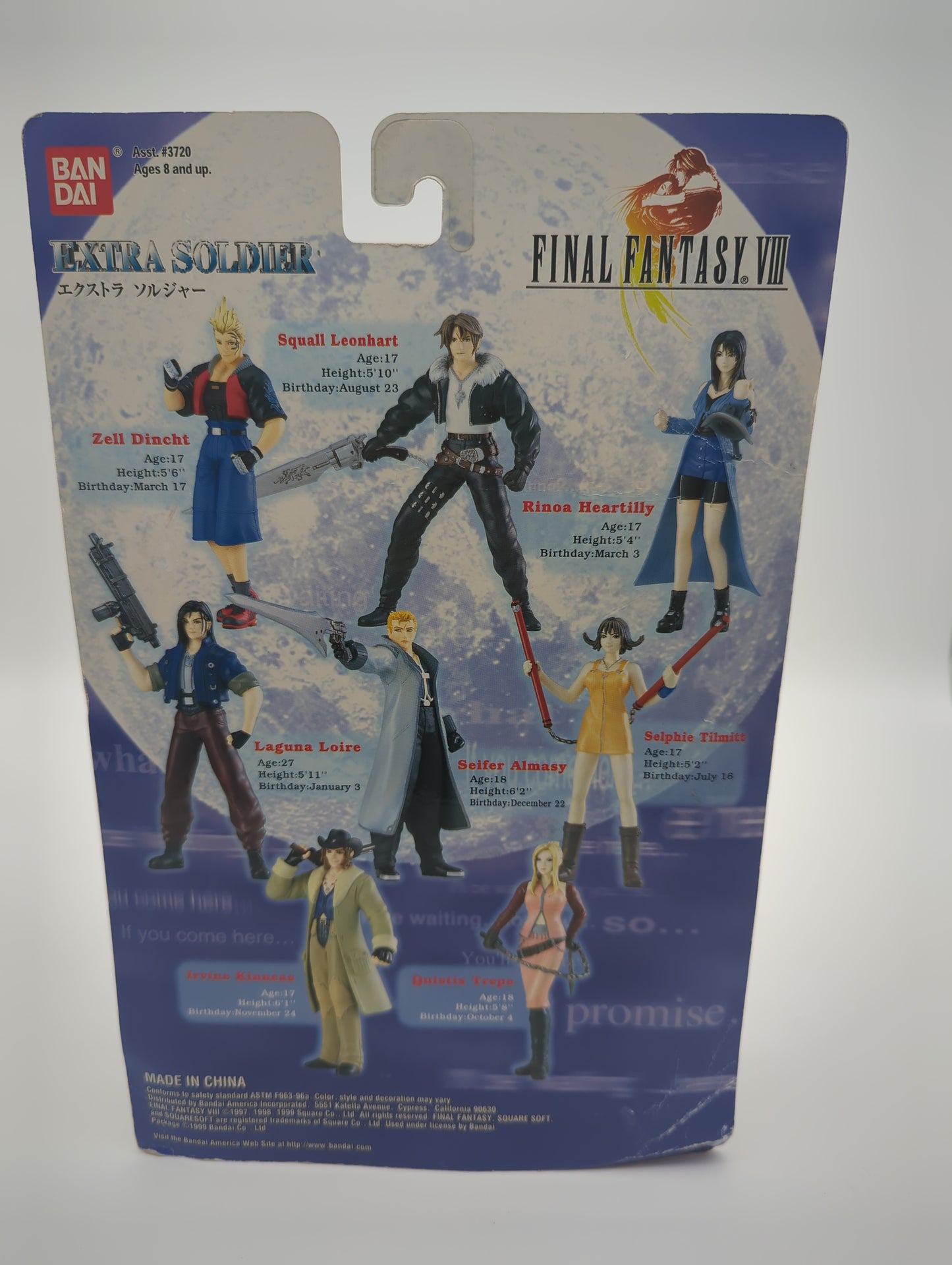 Bandai 1999 Final Fantasy VIII Zell Dincht Action Figure