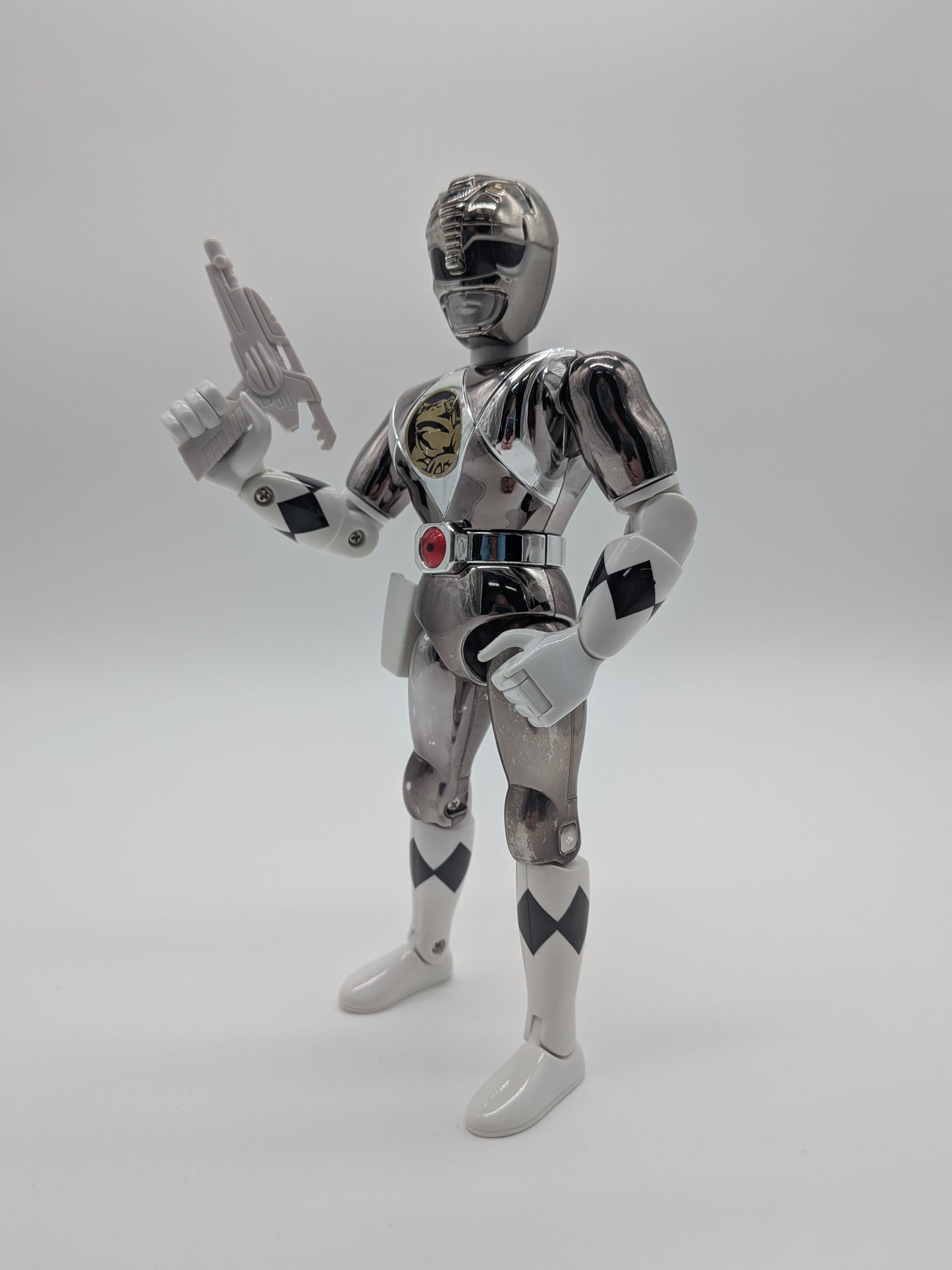 Bandai 1995 Mighty Morphin Power Rangers Movie Black Ranger (Metallic) Action Figure 8.5"