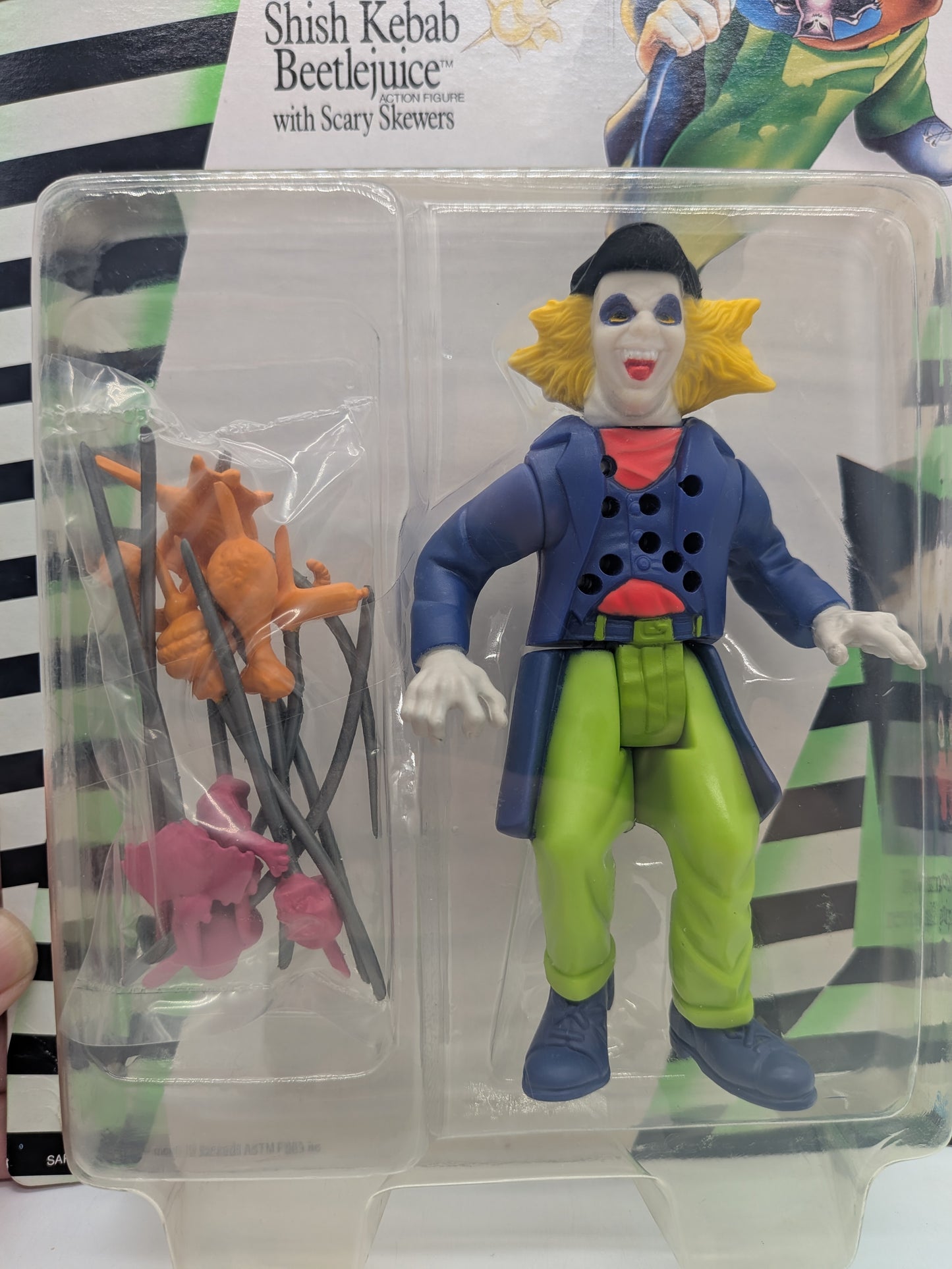 Kenner 1989 Beetlejuice Shish Kebab Beetlejuice with Scary Skewers Action Figure