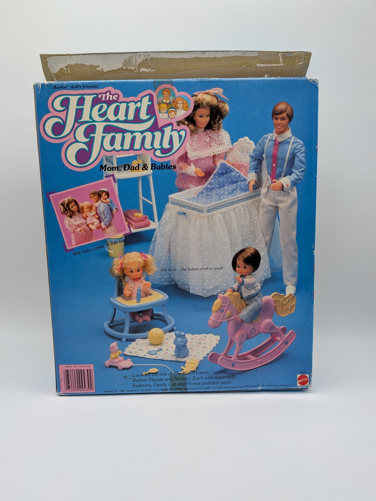 Mattel 1984 Barbie Doll's Friends! The Heart Family Mom, Dad & Babies Doll set