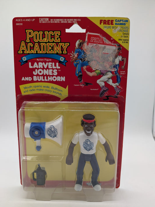 Kenner 1988 Police Academy Larvell Jones and Bullhorn Action Figure
