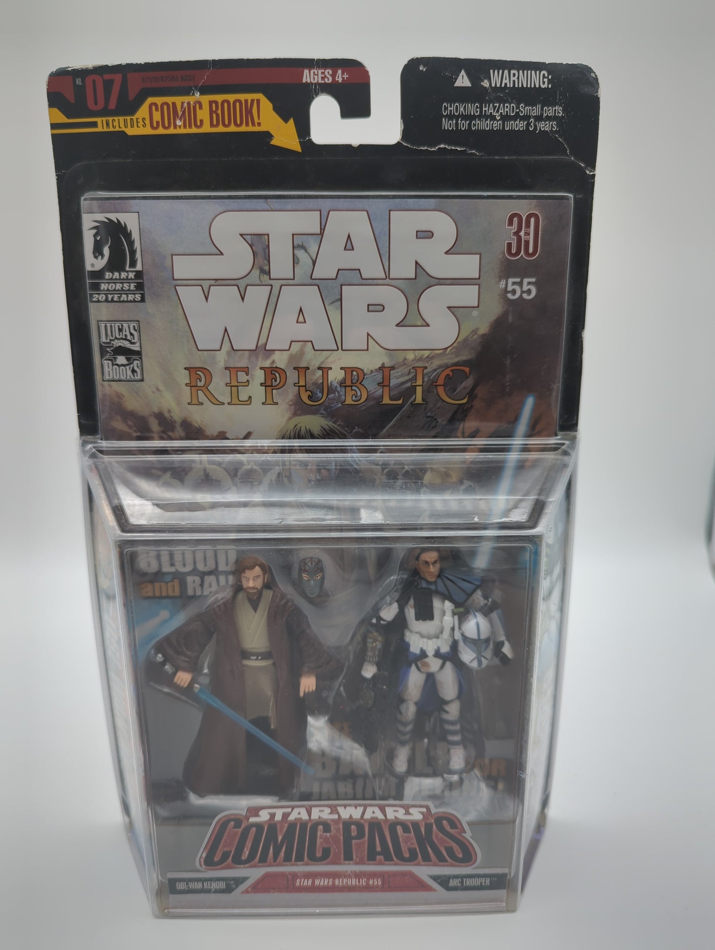 Hasbro Star Wars Comic Packs Star Wars Republic #55 Obi-Wan Kenobi and Arc Trooper Action Figures With Comic Book