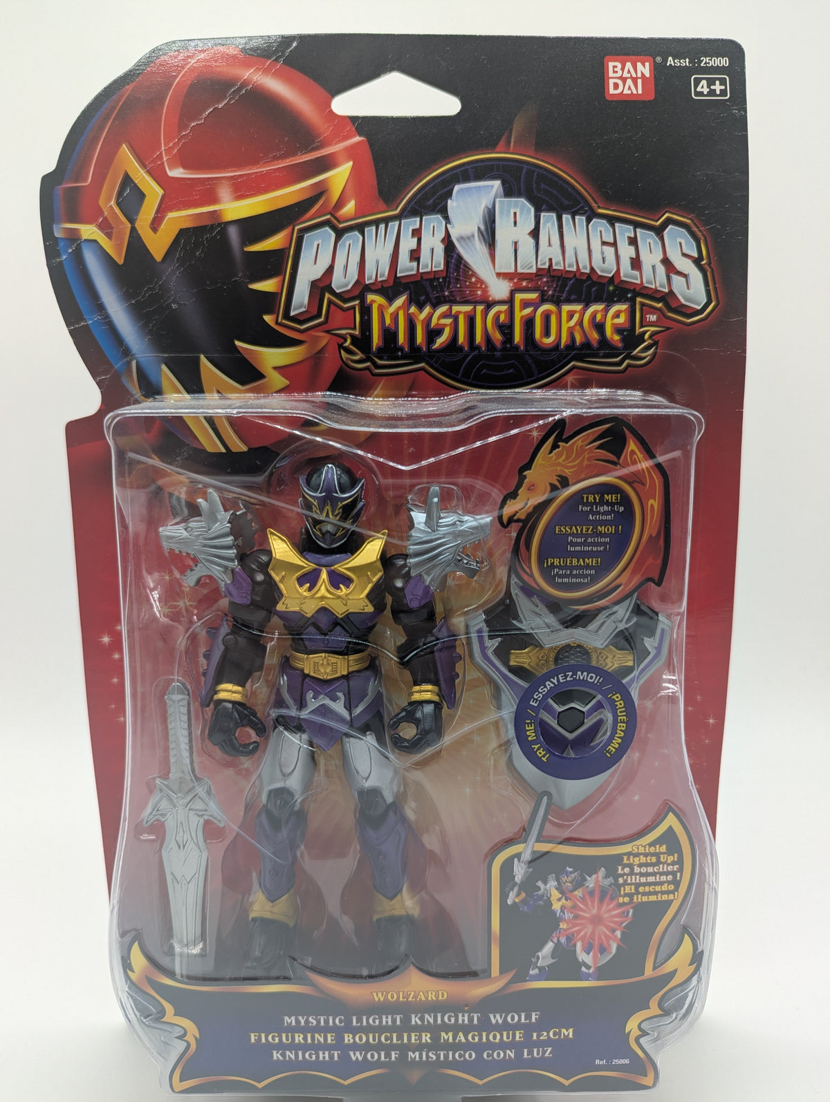 Bandai 2005 European Trilogo Power Rangers Mystic Force Mystic Light Knight Wolf Action Figure, photo 1 of 3