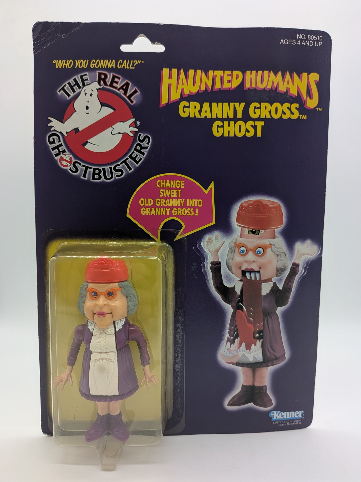 Kenner 1986 The Real Ghostbusters Haunted Humans Granny Gross Ghost Action Figure