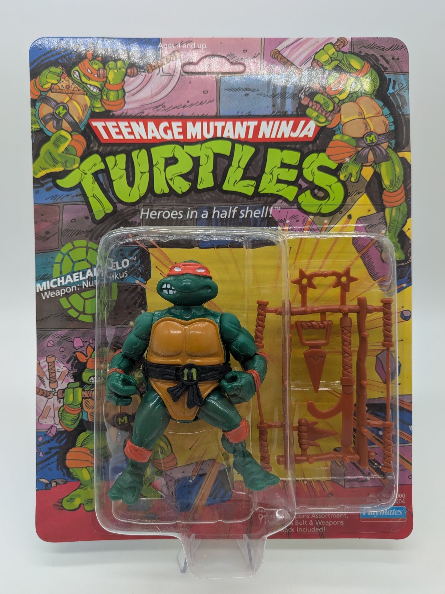 Playmates 1988 Teenage Mutant Ninja Turtles Michelangelo Action Figure