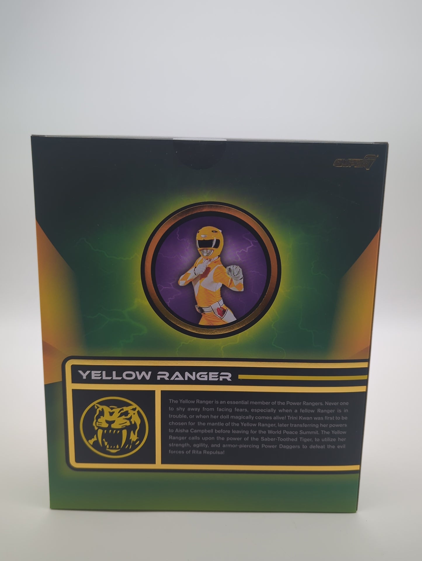 Super 7 2022 Mighty Morphin Power Rangers Yellow Ranger Action Figure