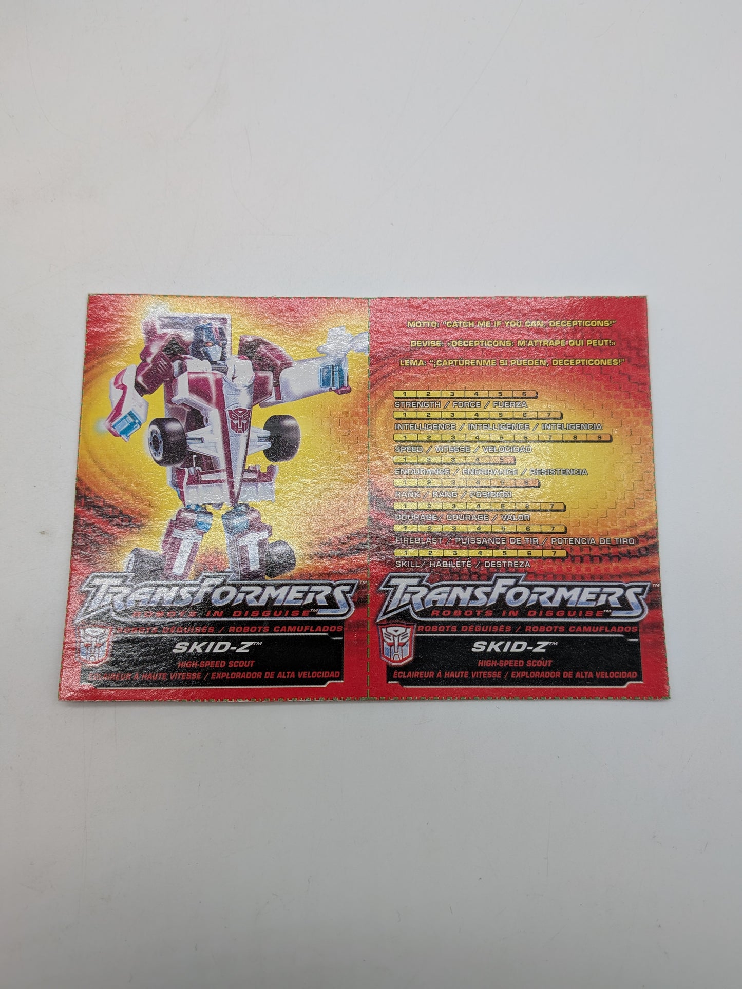 Hasbro 2001 Transformers Robots in Disguise (RID) Skid-Z Figure