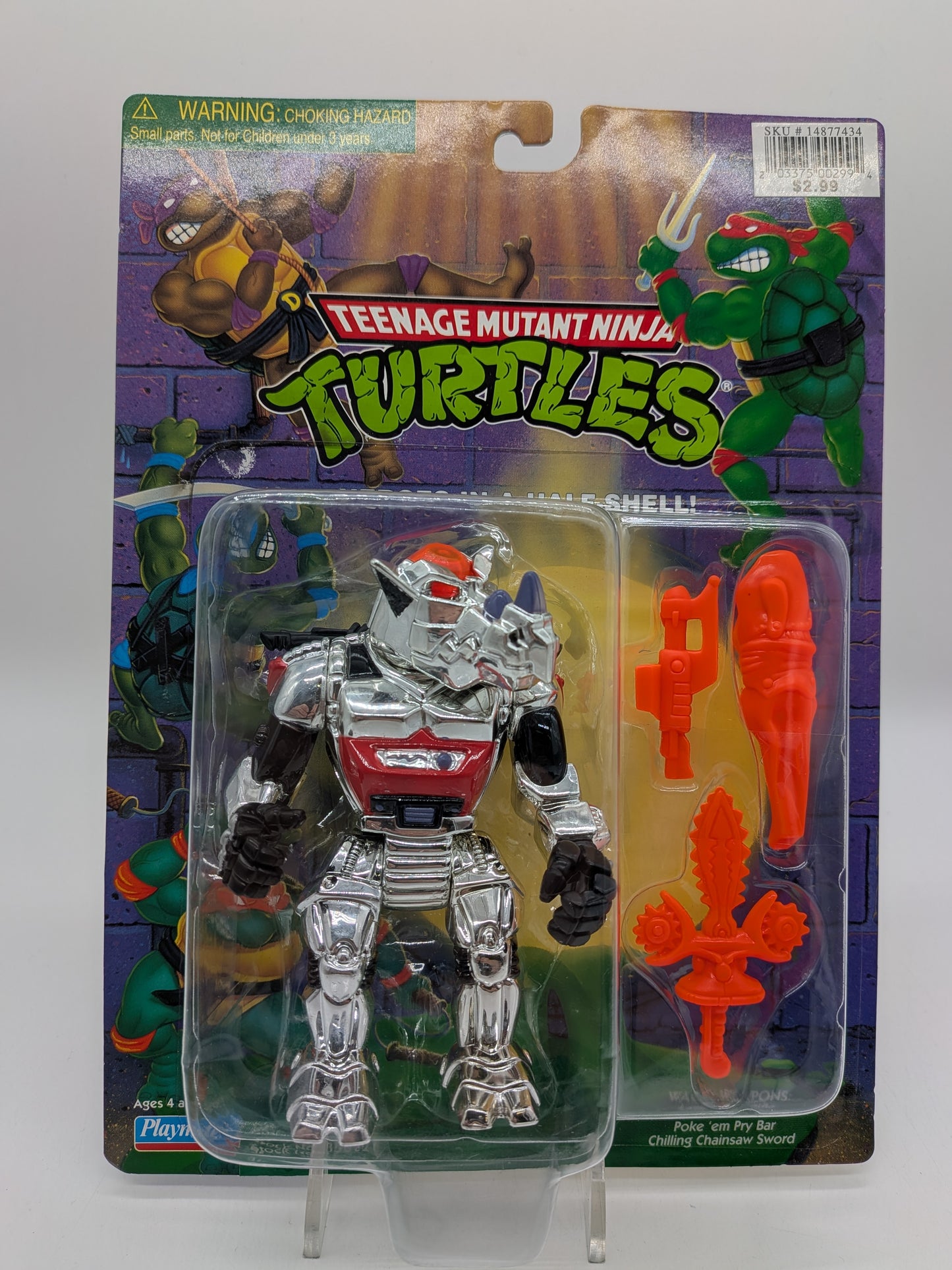 Playmates 1998 Teenage Mutant Ninja Turtles Robotic Rocksteady Action Figure