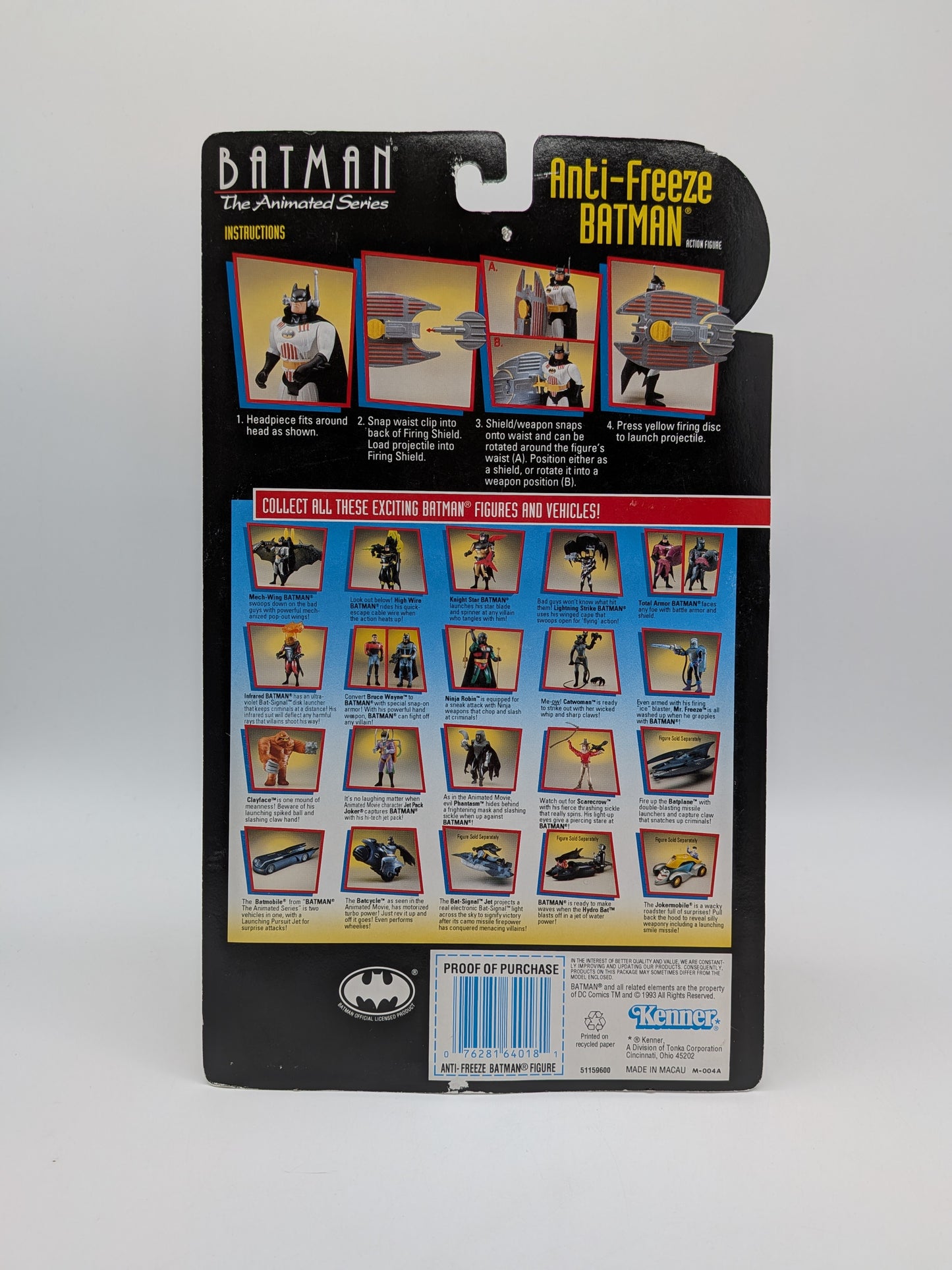 Kenner 1993 Batman The Animated Series Anti-Freeze Batman Action Figure