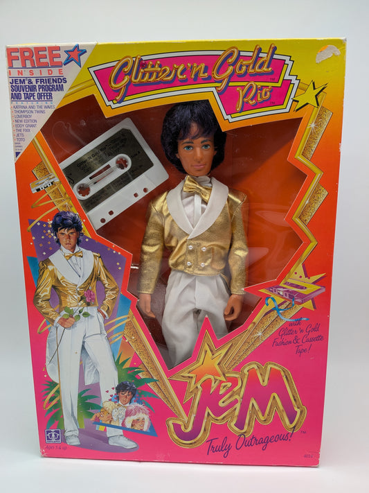 Hasbro 1986 Jem Glitter'n Gold Rio Doll
