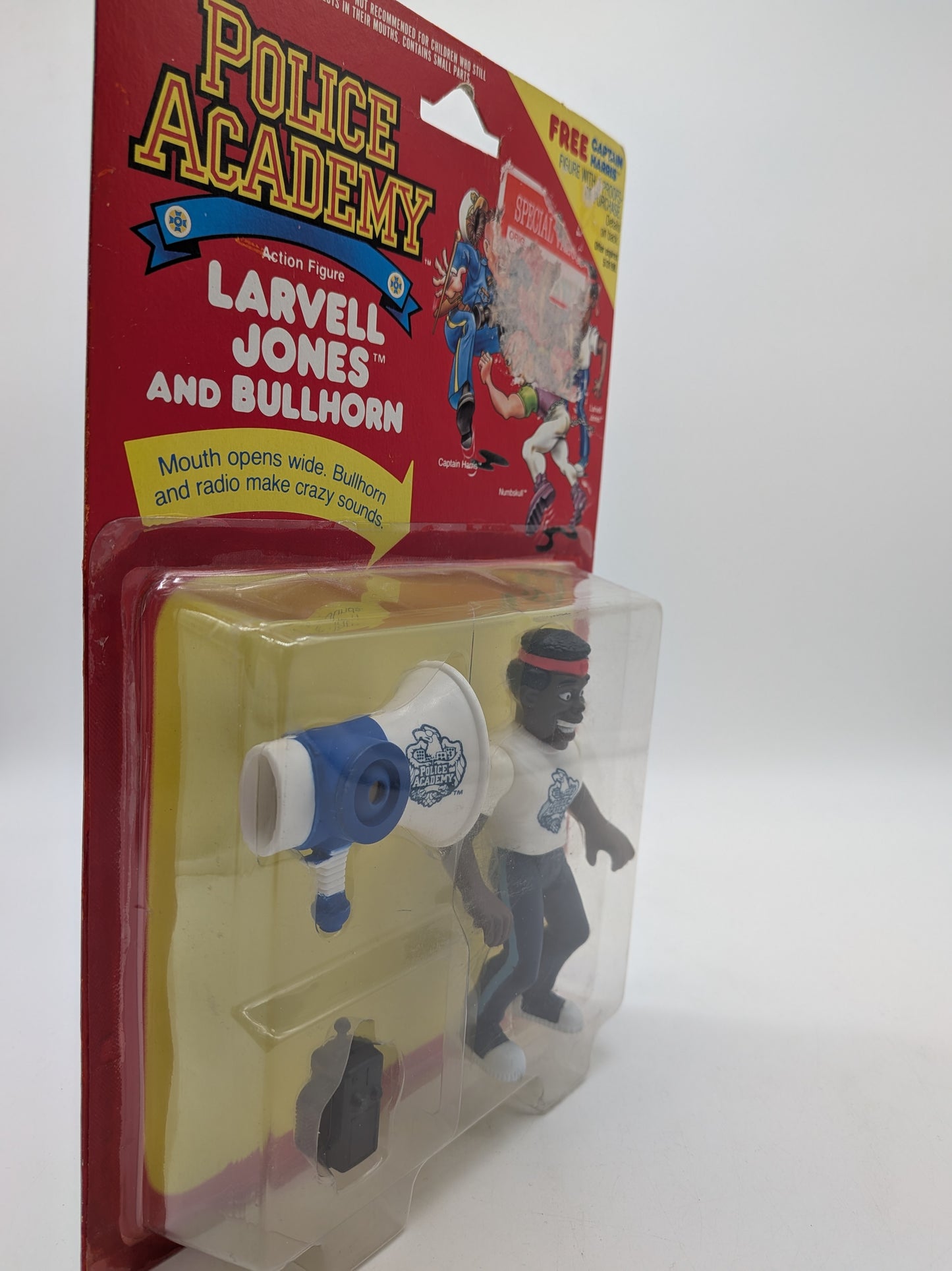 Kenner 1988 Police Academy Larvell Jones and Bullhorn Action Figure