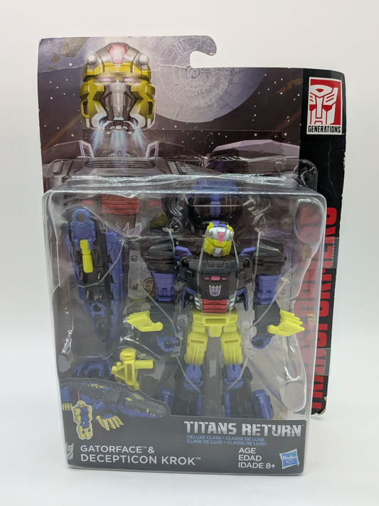 Hasbro 2016 Transformers Titans Return Gatorface & Decepticon Krok Figure