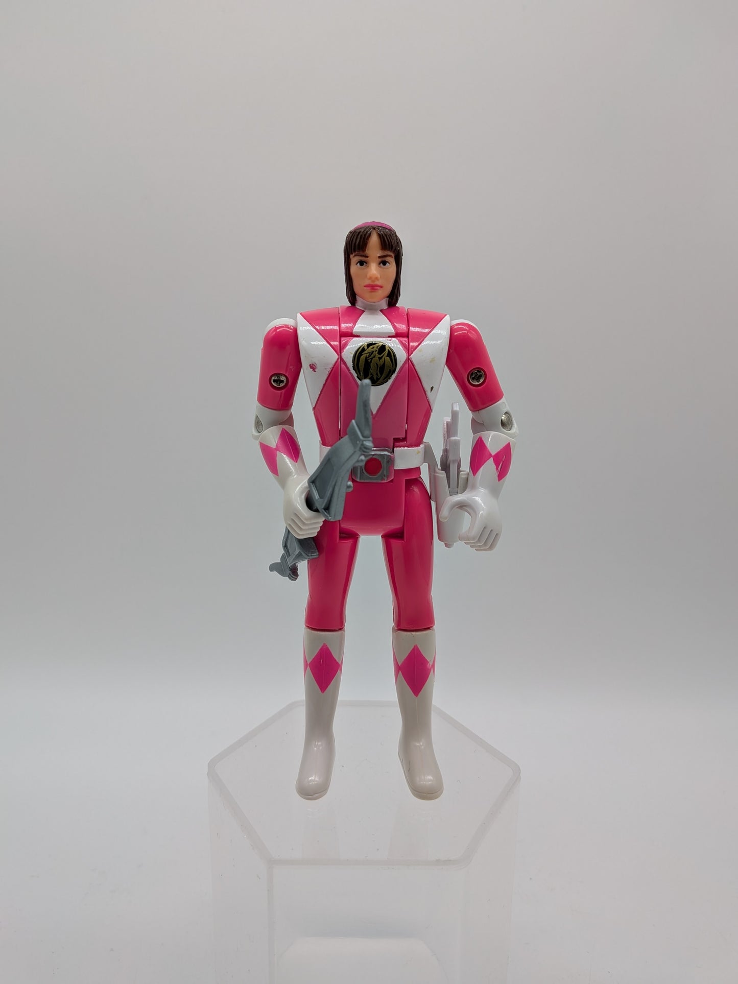 Bandai 1994 Mighty Morphin Power Rangers Auto-Morphin Series 1 Pink Ranger (Kimberly) Action Figure