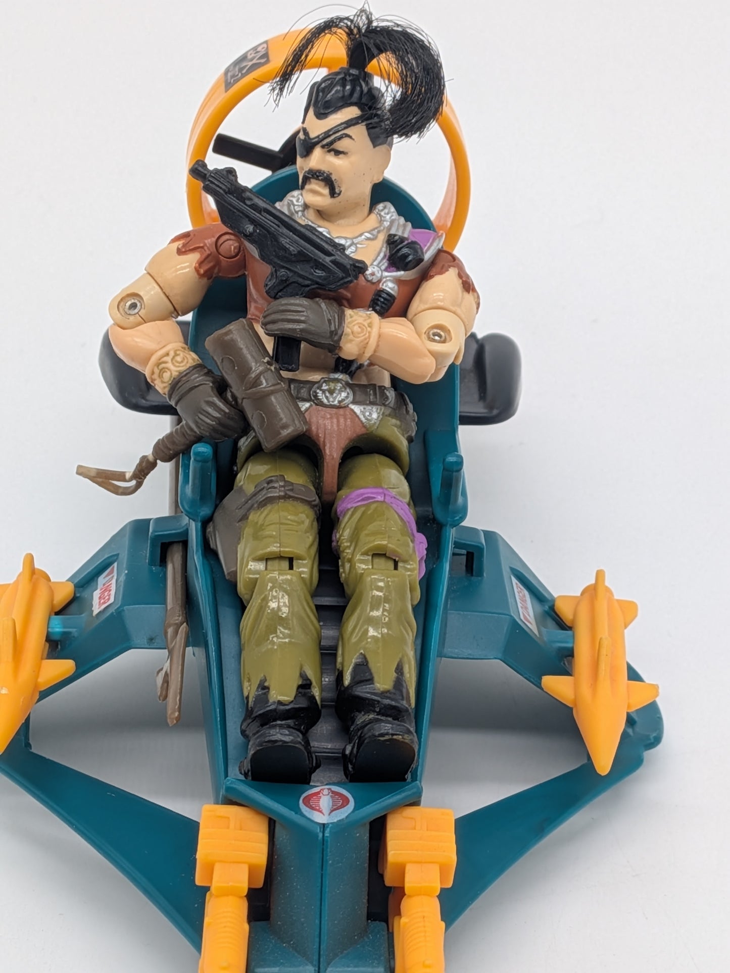 Hasbro 1987 G.I. Joe Air Skiff w/ Zanzibar Action Figure