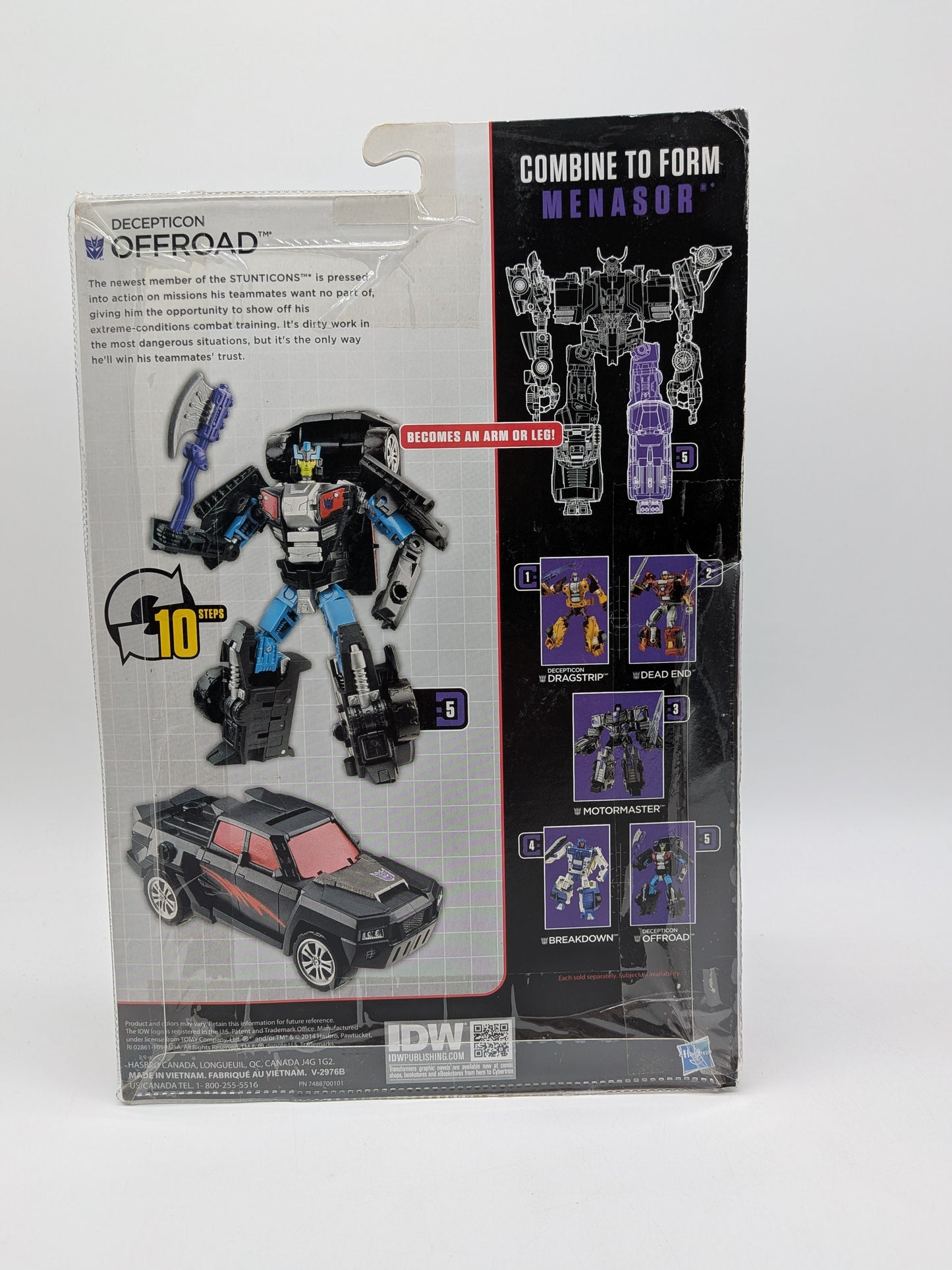 Hasbro 2014 Transformers Combiner Wars Decepticon Offroad Figure w/Comic Book