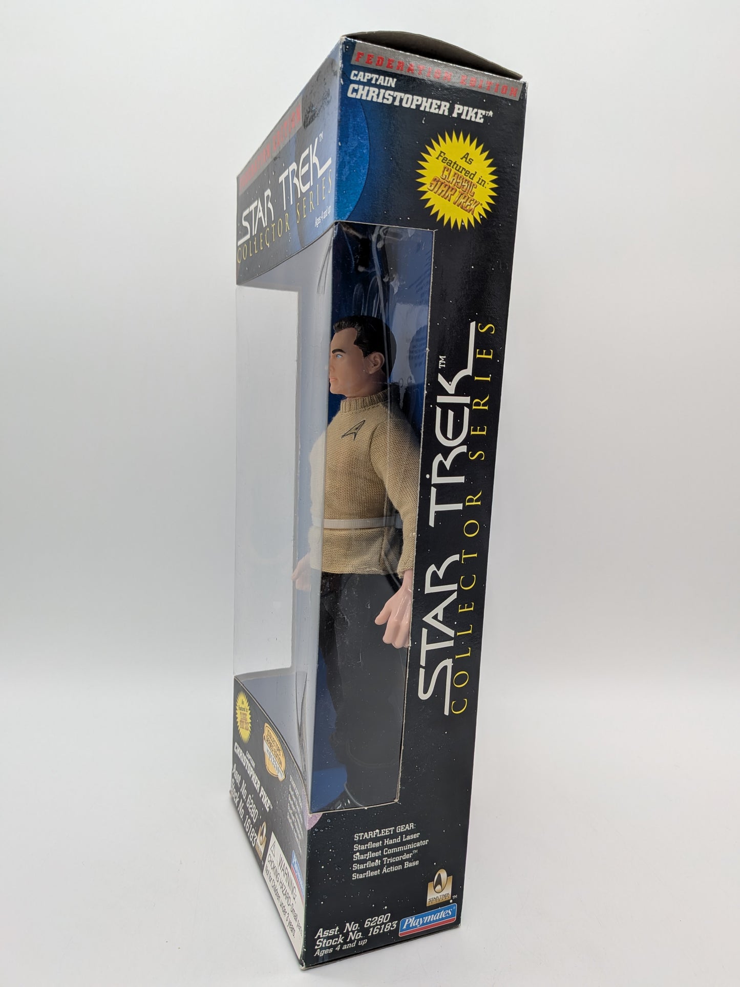 Playmates 1995 Star Trek Collector Series Captain Christopher Pike 9" Action Figure